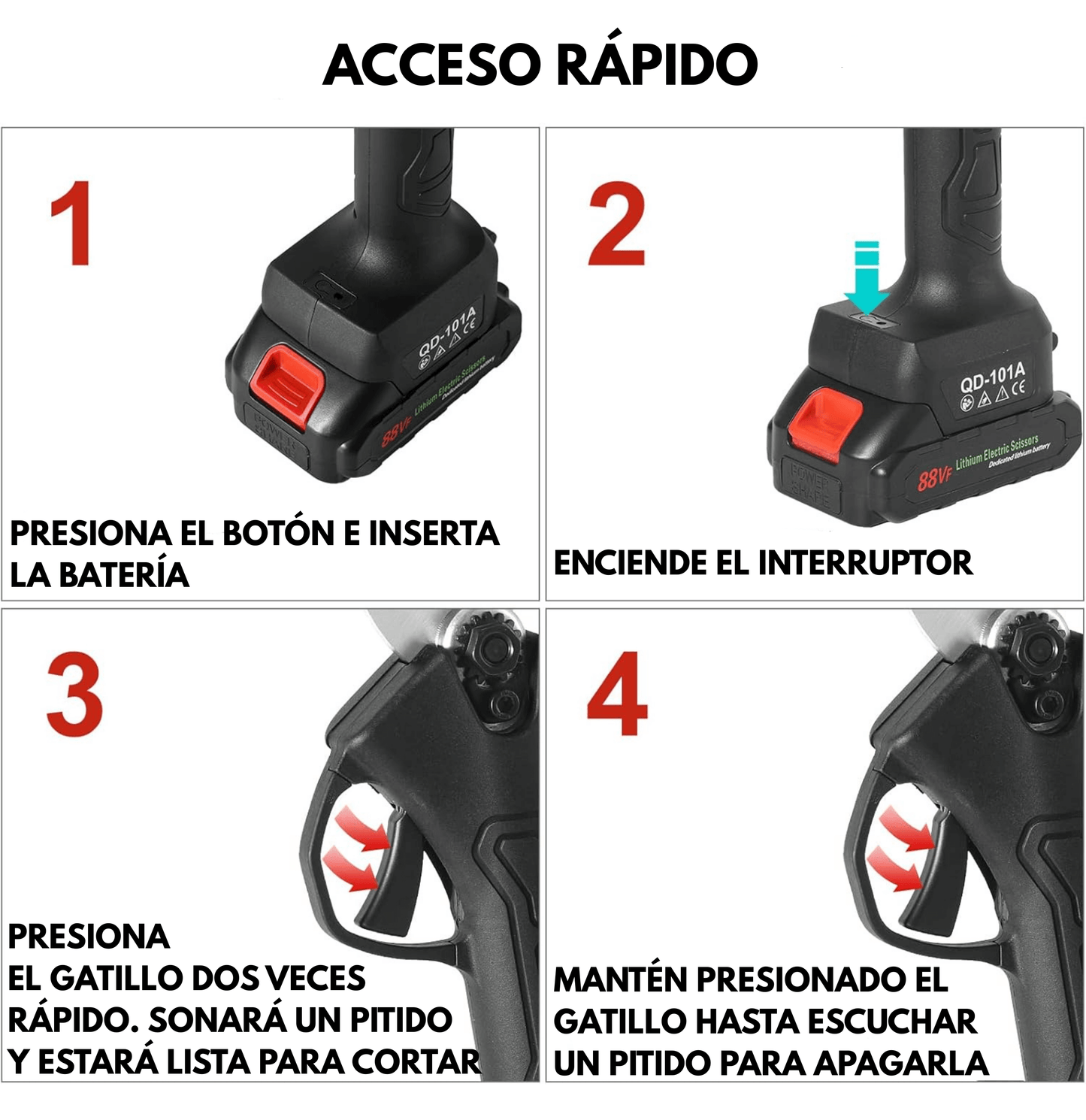 Cizalla Eléctrica Inalámbrica de 1.050W