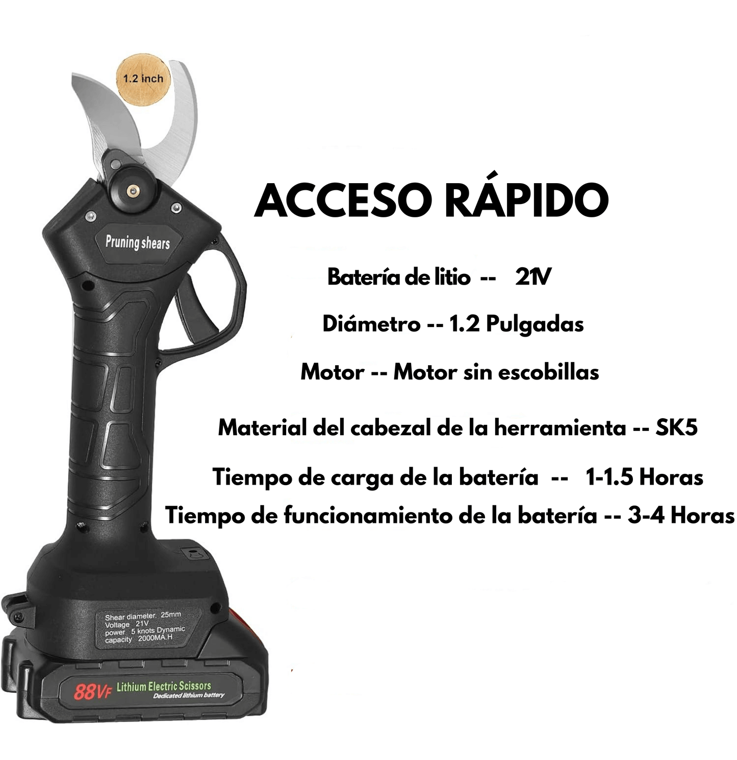 Cizalla Eléctrica Inalámbrica de 1.050W